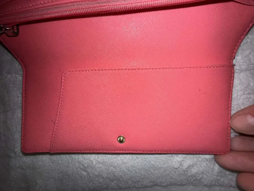 Kate Spade New York Saffiano Leather Long Fold-Over Clutch Wallet